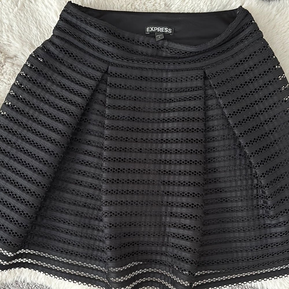 Express Black Lace Skirt